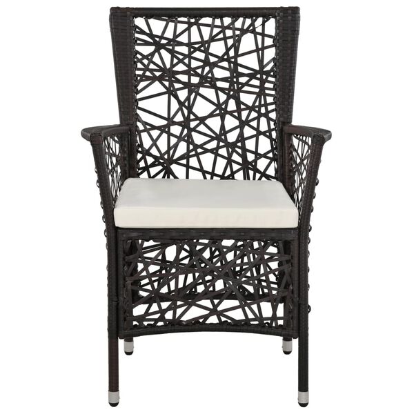 vidaXL Utend&oslash;rs spisestue 5 deler brun