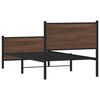 vidaXL Sengeramme i metall uten madrass brun eik 90x190 cm