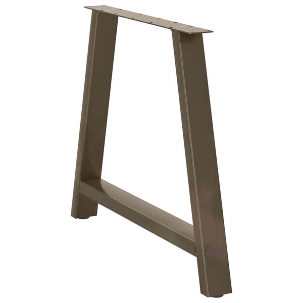 vidaXL Spisebordben A-formet 2 stk 100x(72-73) cm st&aring;l