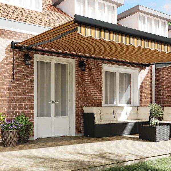 vidaXL Innvendbar Markise Flerfarget 500 &times; 300 cm Stoff og Metall