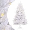 vidaXL Kunstig juletre 300 LED-lys PVC og st&aring;l Hvit