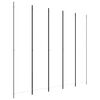 vidaXL Romdeler med 5 paneler hvit 250x220 cm stoff