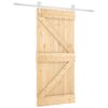 vidaXL Skyved&oslash;r 95 x 210 cm Massiv Furu Tre (Ubehandlet)