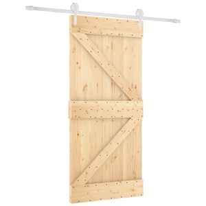 vidaXL Skyved&oslash;r 95 x 210 cm Massiv Furu Tre (Ubehandlet)