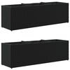 vidaXL Plantekasser med 3 potter 2 stk svart 105x30x32 cm polyrotting