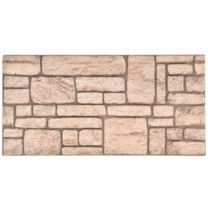 vidaXL Veggpaneler 10 stk. 100 x 50 cm Beige EPS Skum