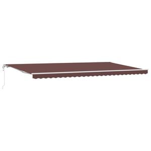 vidaXL Automatisk uttrekkbar markise brun 600x300 cm