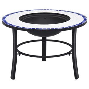 vidaXl B&aring;lfat med mosaikkm&oslash;nster bl&aring; og hvit 68 cm keramikk
