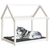 vidaXL Hundeseng hvit 111x80x100 cm heltre furu