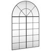vidaXL Veggspeil svart 100x150 cm buet jern