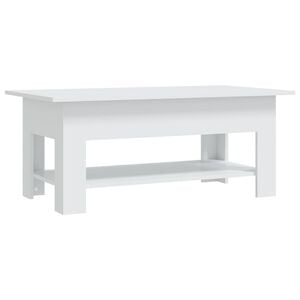 vidaXL Salongbord hvit 102x55x42 cm konstruert tre
