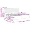 vidaXL Sengestamme med hodegjerde Sonoma 200 x 200 cm Massiv furu
