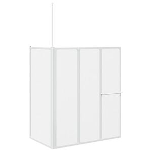 Dusj- og badeskjerm L-formet 70x120x137 cm 4 paneler sammenleggbar