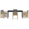 vidaXL Hage Spisegruppe 5 pcs Beige polyrotting