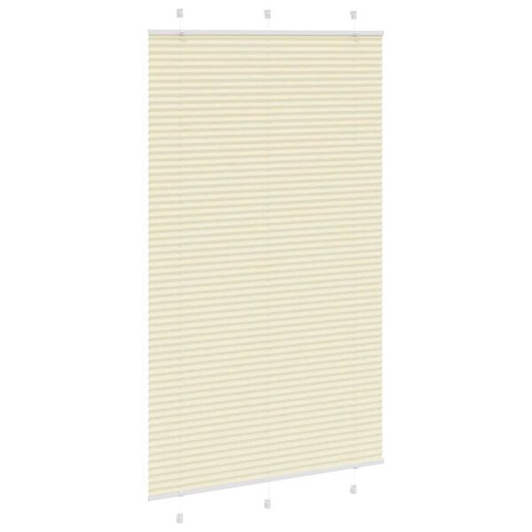 vidaXL Pliss&eacute;gardin krem 115x200 cm Stoffbredde 114,4 cm Polyester