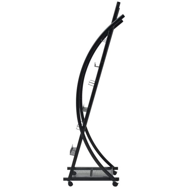 vidaXL Magasinhylle 40x32x131 cm svart A4