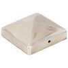 vidaXL Gjerdestolpehatter pyramide 6 stk rustfritt stål 91x91 mm