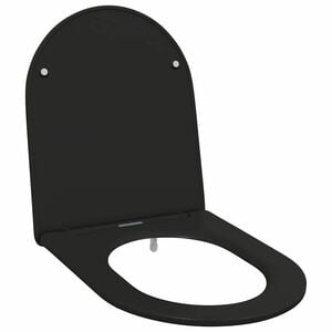 vidaXL Toalettsete Svart 47 x 36 x 3,4 cm Duroplast