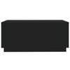 vidaXL Salongbord med LED-lys svart 90x50x40 cm