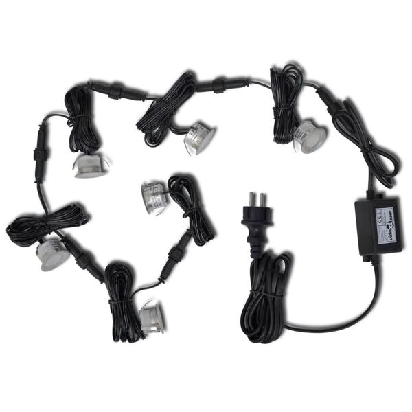 vidaXL LED-bakkelys 6 stk varmhvit