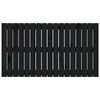 vidaXL Veggmontert sengegavl svart 108x3x60 cm heltre furu