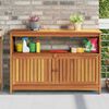 vidaXL Hagekonsollbord 110x35x75 cm heltre akasie