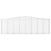 vidaXL Gabionkurver buede 2 stk 400x50x120/140 cm galvanisert jern