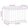 vidaXL Oppbevaringsboks for hagen brun 109x67x65 cm