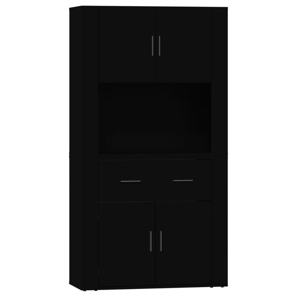 vidaXL Highboard svart konstruert tre