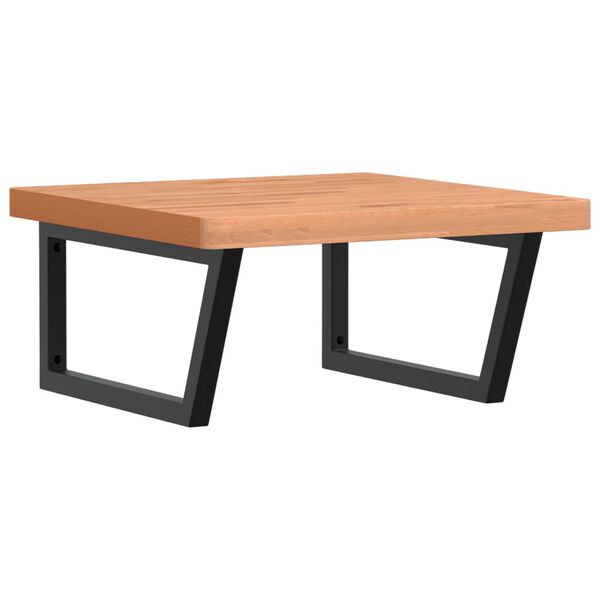 vidaXL Servanthylle veggmontert st&aring;l og heltre b&oslash;ketre