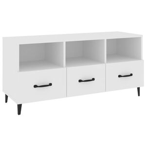 vidaXL TV-benk hvit 102x35x50 cm konstruert tre