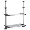 vidaXL Kj&oslash;kkenhylle 50x25x(50-70) cm aluminium