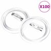 vidaXL Buttonssett med n&aring;l 100 sett akryl 44 mm
