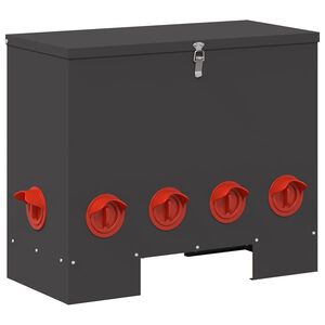 vidaXL H&oslash;nsefutteral Svart 60,5 x 29 x 51 cm Kaldvalsget St&aring;l