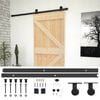 vidaXL Skyved&oslash;r Naturlig og svart 90 x 210 cm Heltre furu