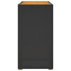 vidaXL Hagebord med treplate svart 100x40x75 cm polyrotting