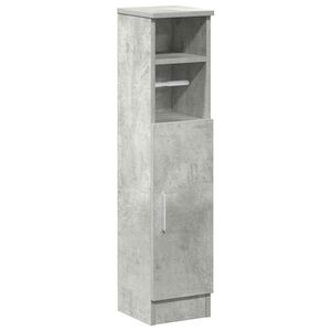 vidaXL Baderomsskap med rulleholder betonggr&aring; 20,5x22x90 cm