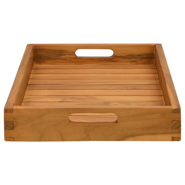 vidaXL Serveringsbrett 60x35 cm heltre teak
