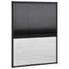 vidaXL Plissert insektskjerm vindu aluminium 60x80 cm med solskjerm