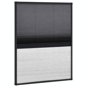 vidaXL Plissert insektskjerm vindu aluminium 60x80 cm med solskjerm