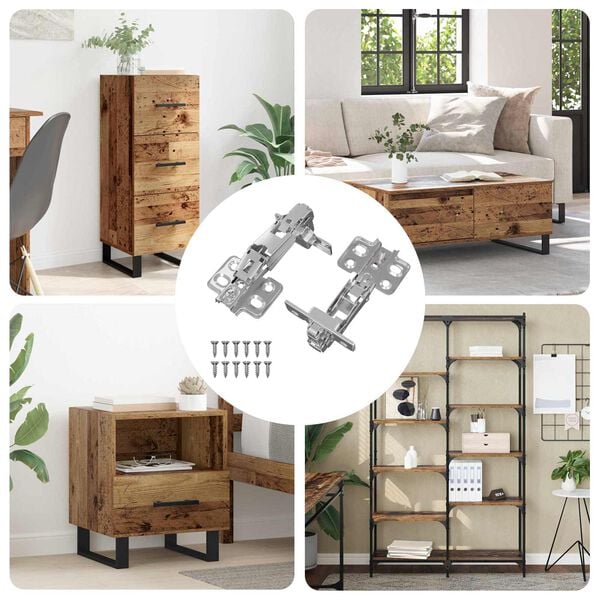 vidaXL Hengsel 2 pcs Nikkel 35 mm Jern