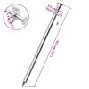 vidaXL Teltplugger 24 stk 19,5 cm 8 mm galvanisert stål