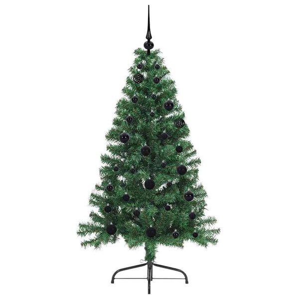 vidaXL Kunstig Forh&aring;ndsopplyst Juletre med 150 LED gr&oslash;nn 150 cm PVC
