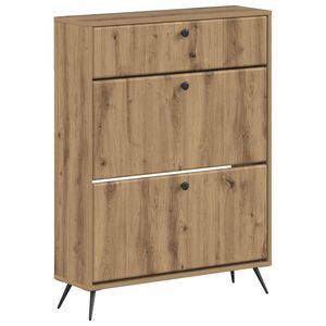vidaXL Sko Skap BREDA 78 x 24 x 103 cm Konstruert tre Artisan eik