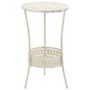 vidaXL Bistrobord gammeldags stil rund metall 40x70 cm hvit