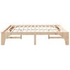 vidaXL Gulvbedramme med lagring Brun 200 x 200 cm Heltre furu
