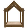 vidaXL Hundeseng honningbrun 71x55x70 cm heltre furu