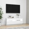 vidaXL TV-benk med LED-lys hvit 100x35x40 cm