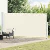 vidaXL Uttrekkbar sidemarkise 180x500 cm kremhvit