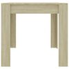 vidaXL Spisebord hvit og sonoma eik 160x80x76 cm sponplate